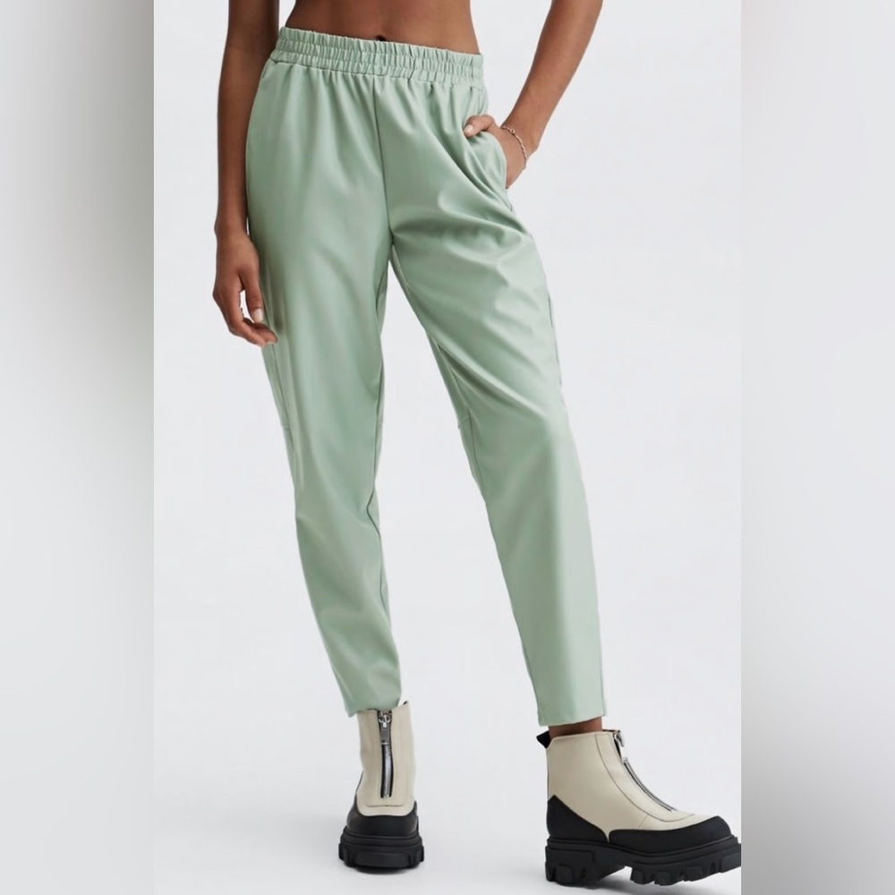 Women's Sage Green Pants Fo Leather